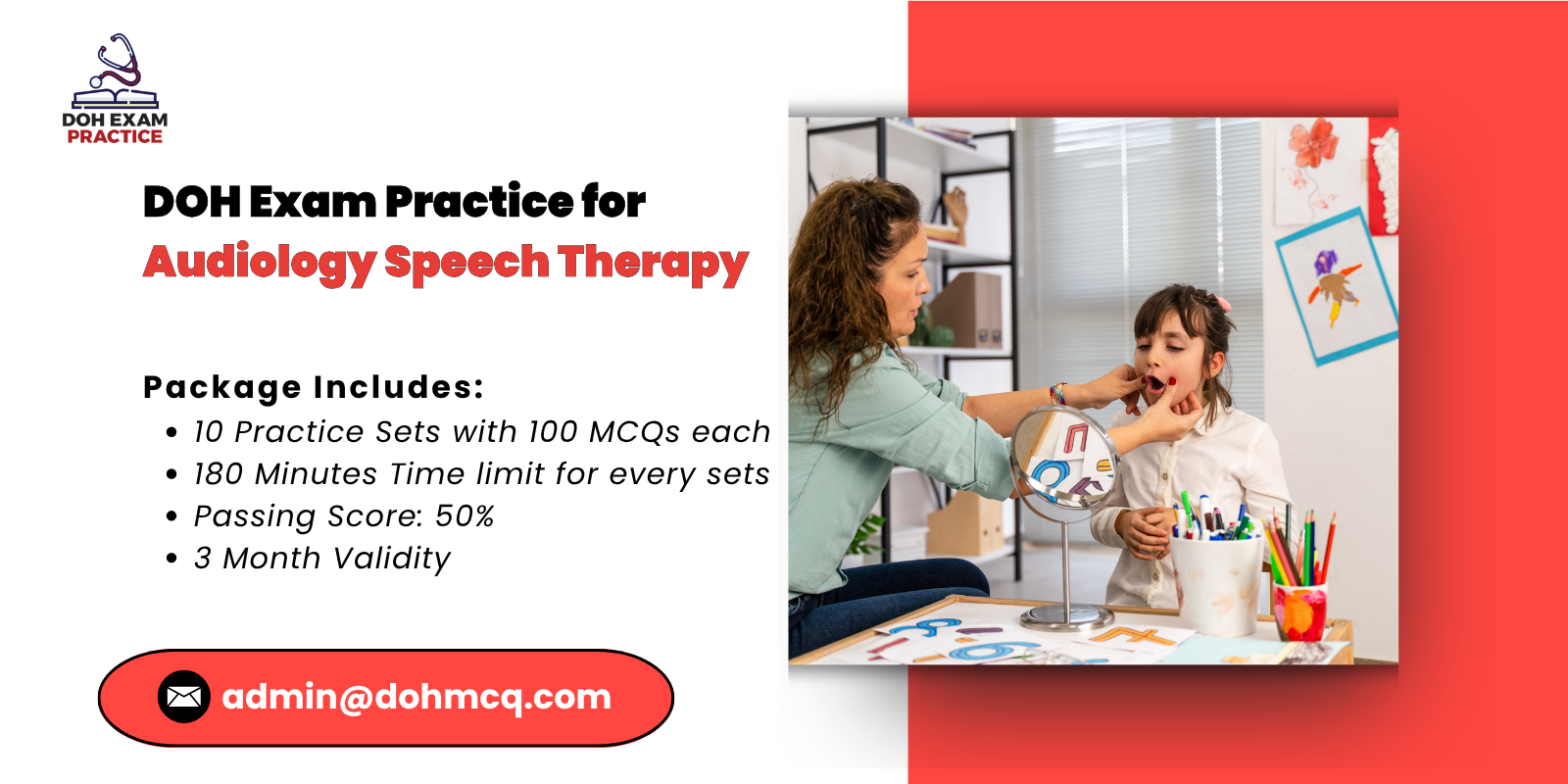 DOH Exam Practice for Audiology & Speech Therapy