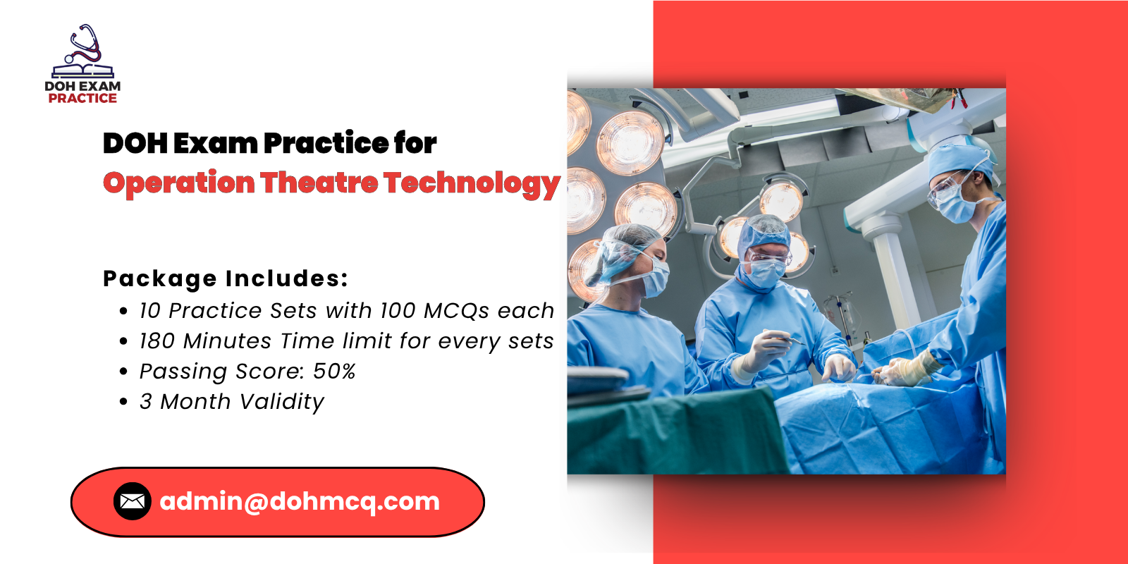 DOH Exam Practice for Operation Theatre Technology