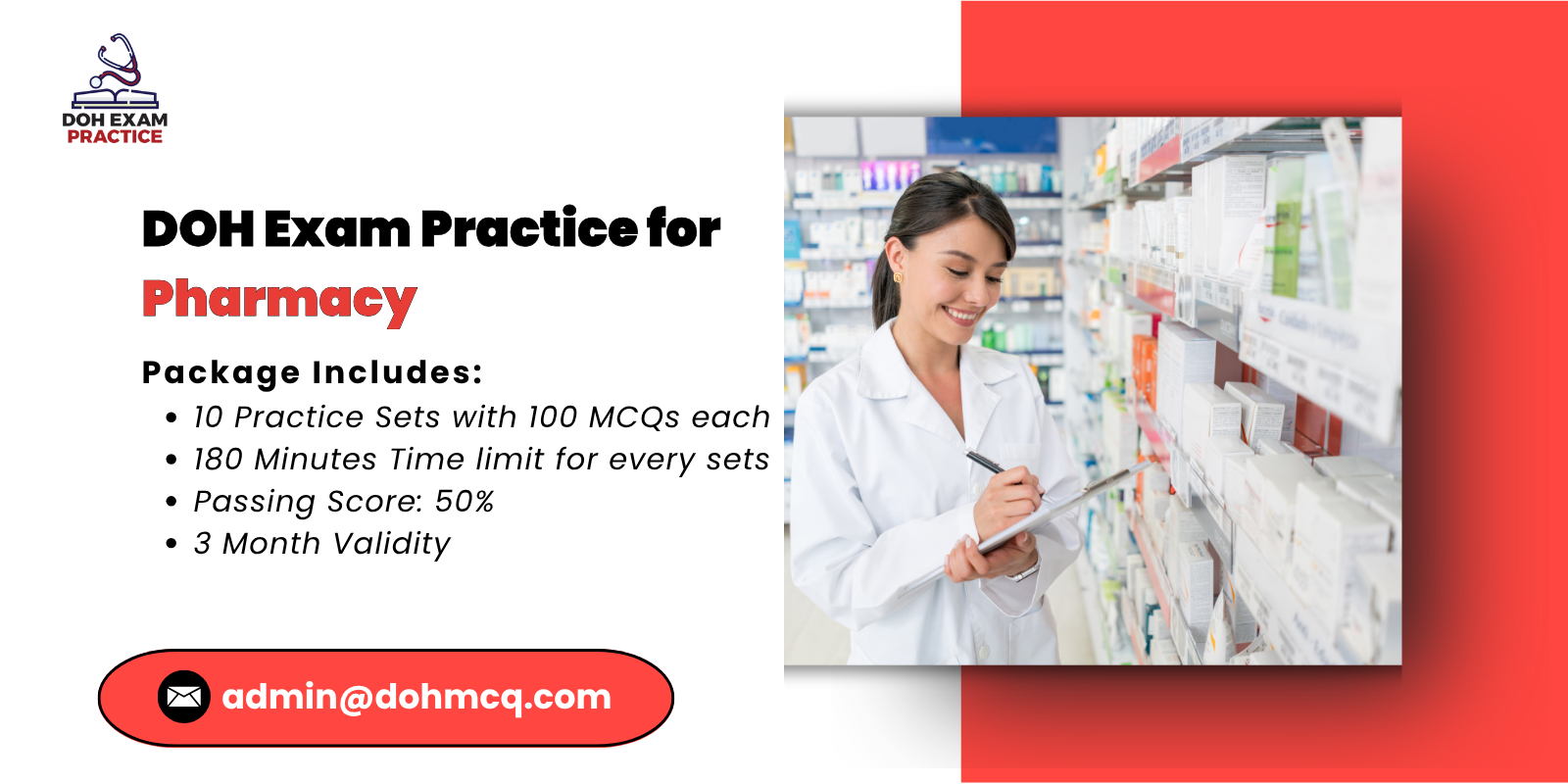 DOH Exam Practice for Pharmacy