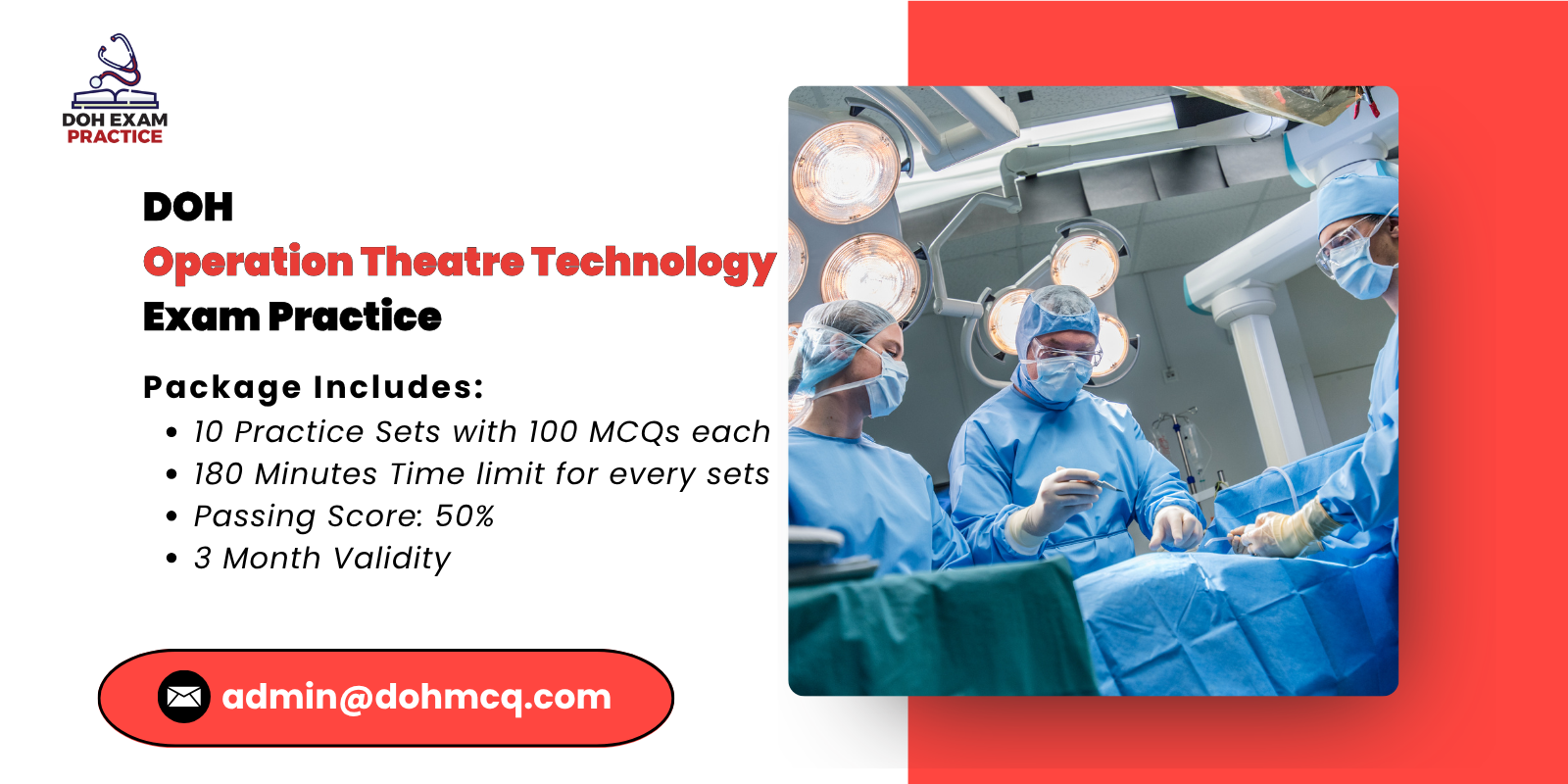 DOH Operation Theatre Technology Exam Practice