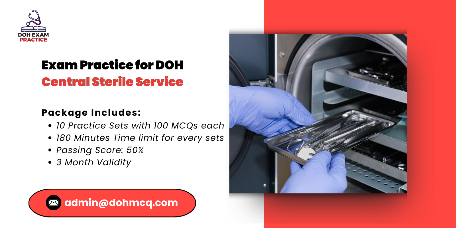 Practice for DOH Central Sterile Service Exam