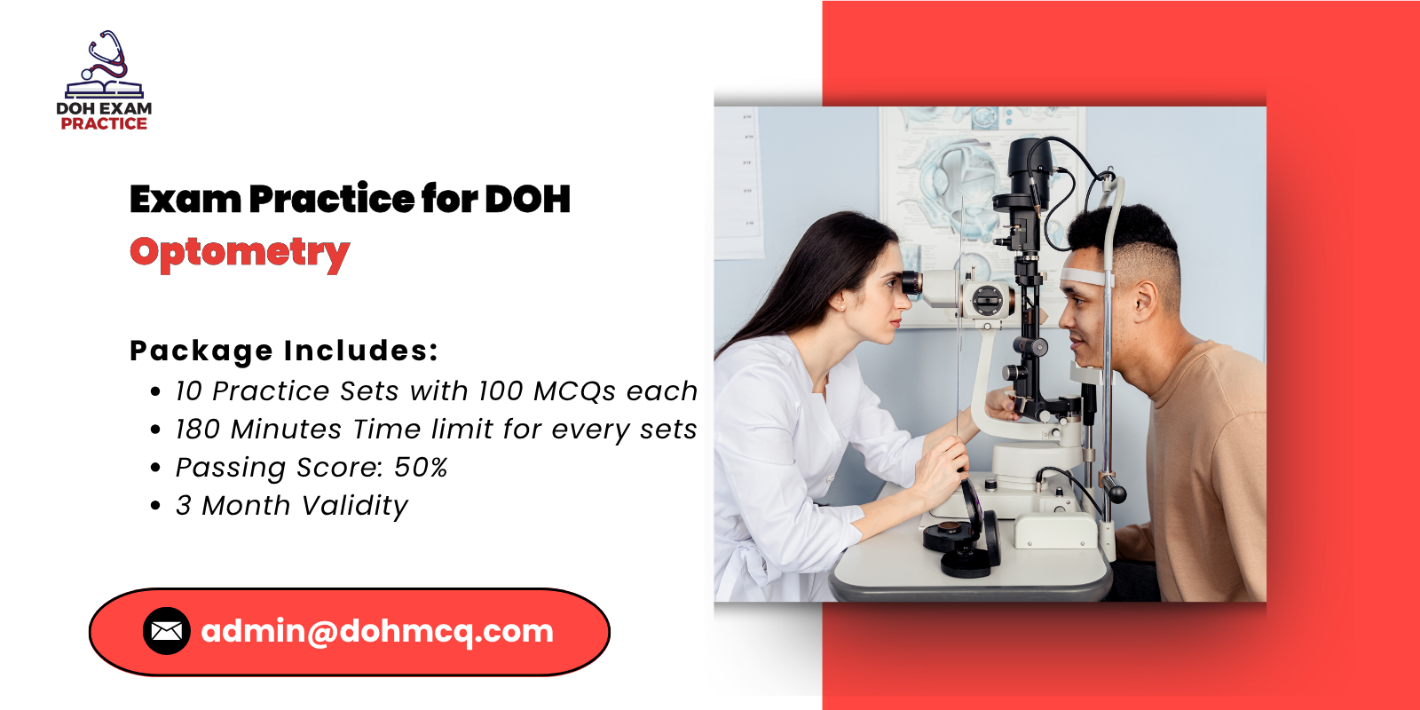 Practice for DOH Optometry Exam