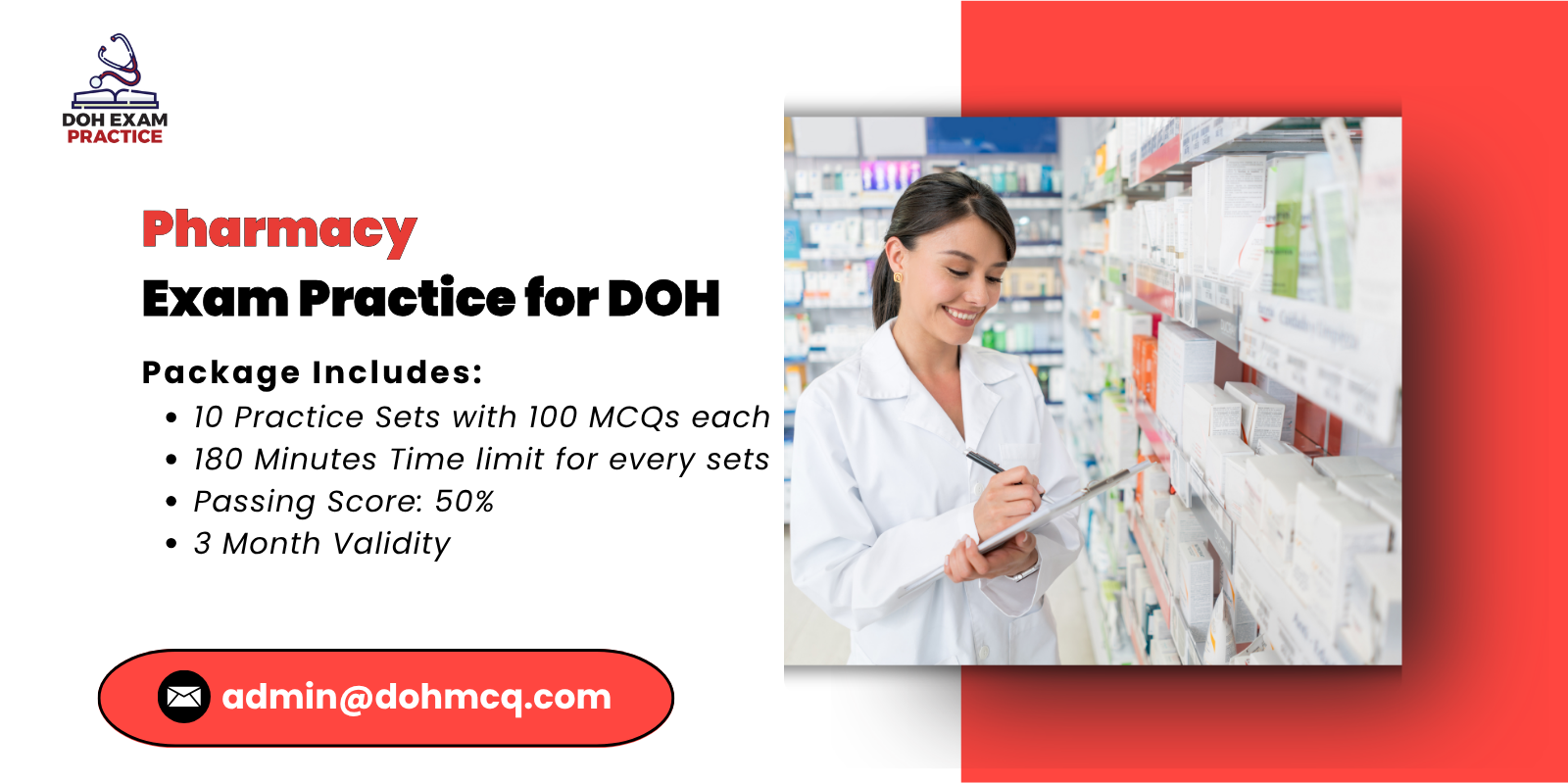 Pharmacy Exam Practice for DOH