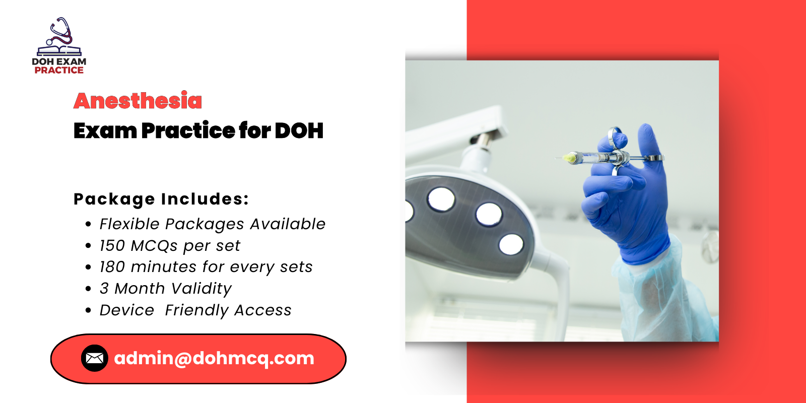 Anesthesia Exam Practice for DOH