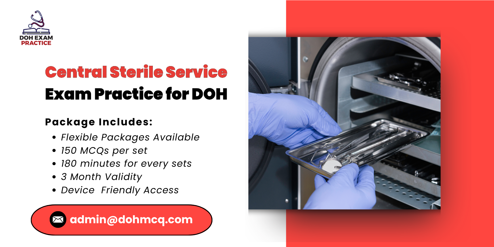 Central Sterile Service Exam Practice for DOH