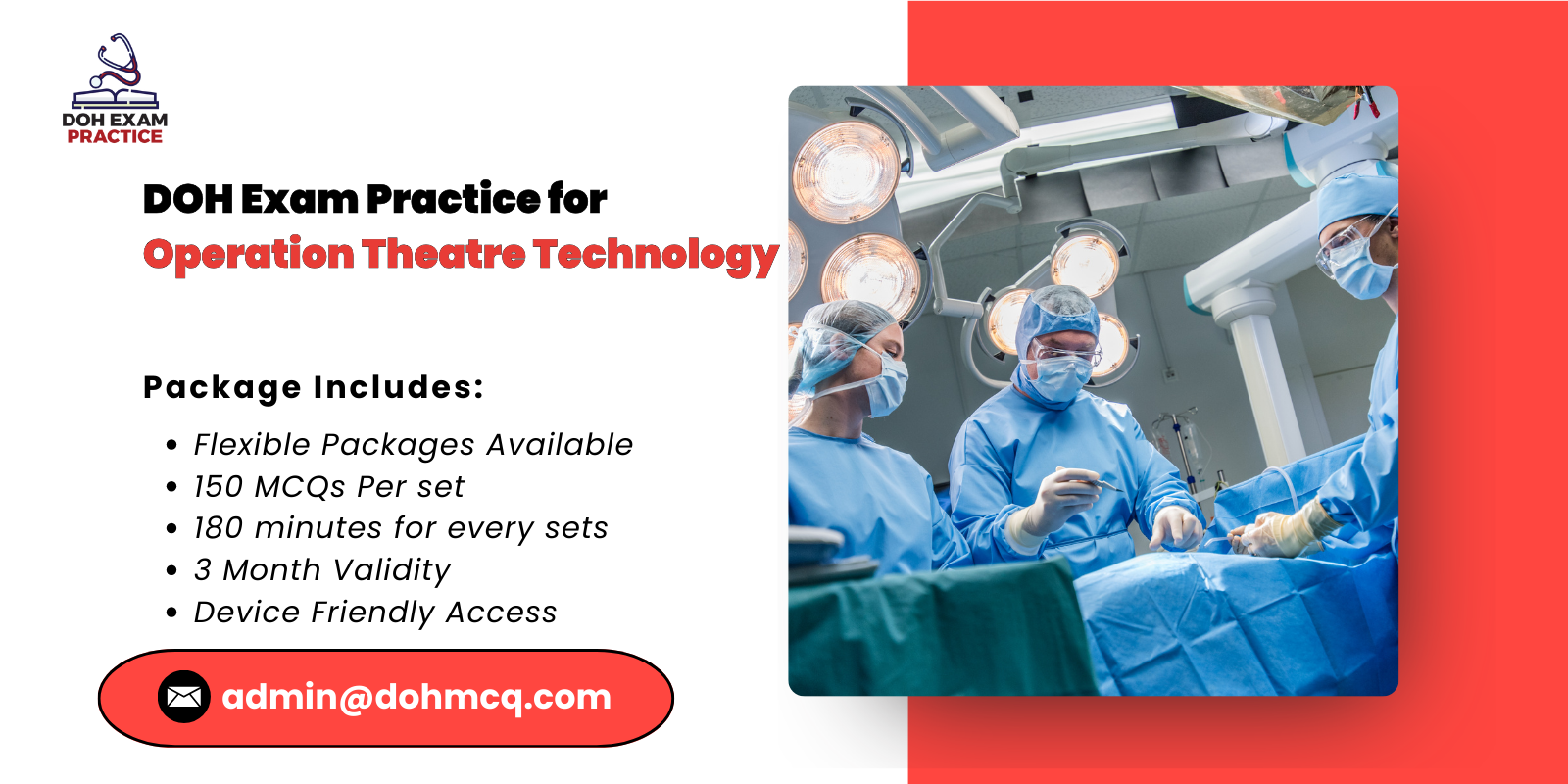 DOH Exam Practice for Operation Theatre Technology