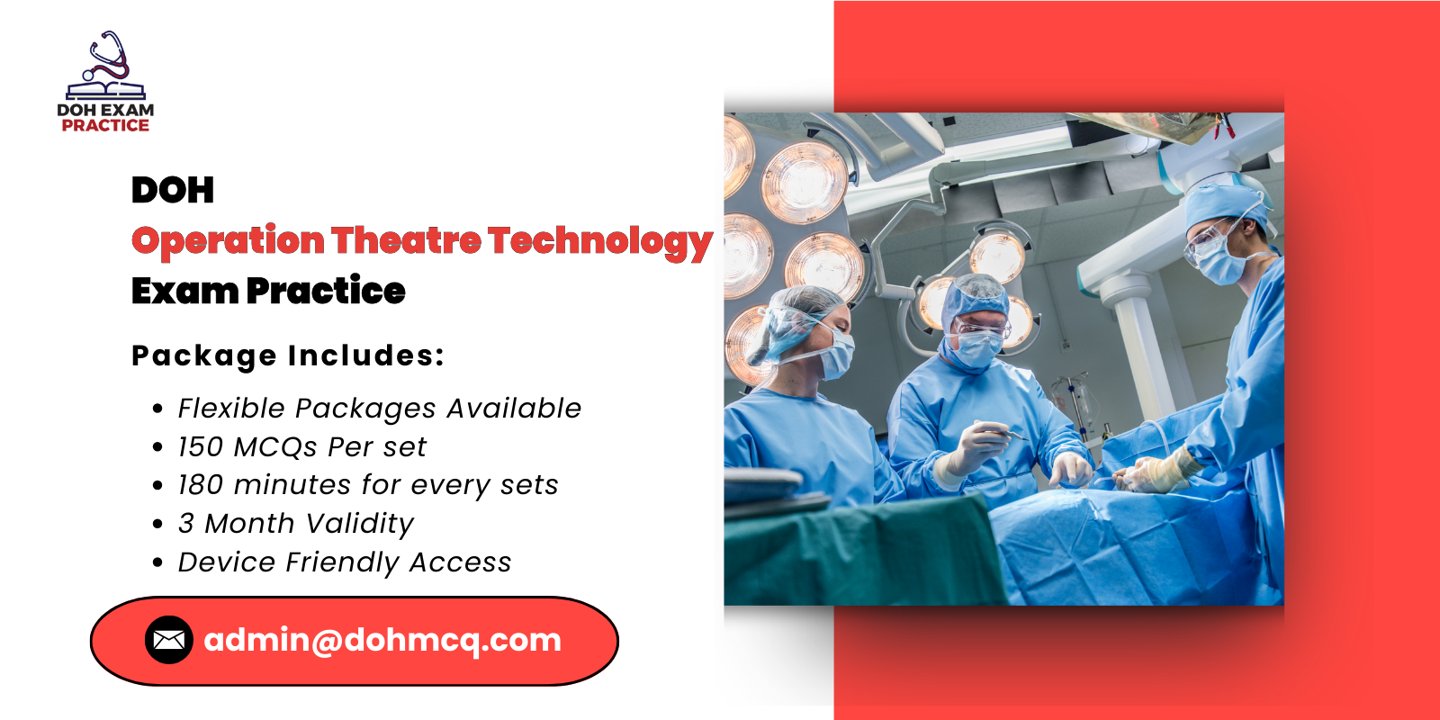 DOH Operation Theatre Technology Exam Practice