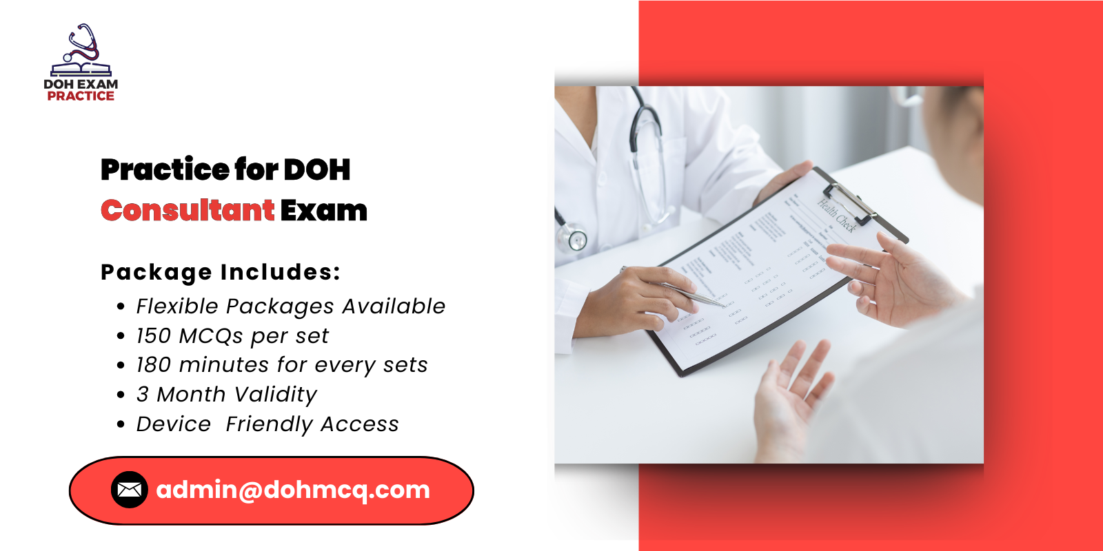 Practice for DOH Consultant Exam
