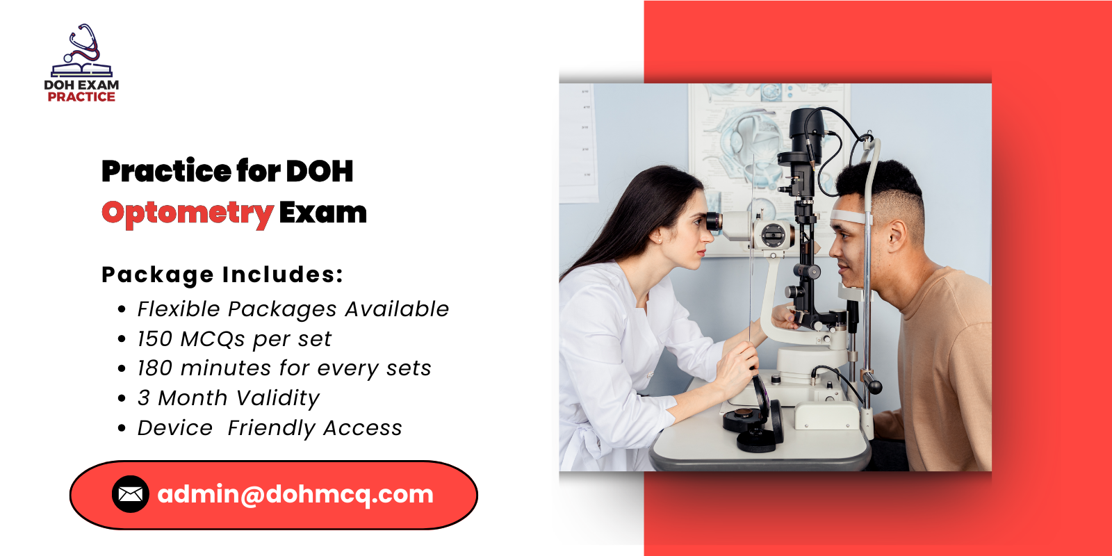 Practice for DOH Optometry Exam