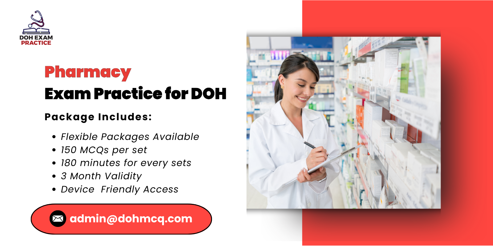 Pharmacy Exam Practice for DOH