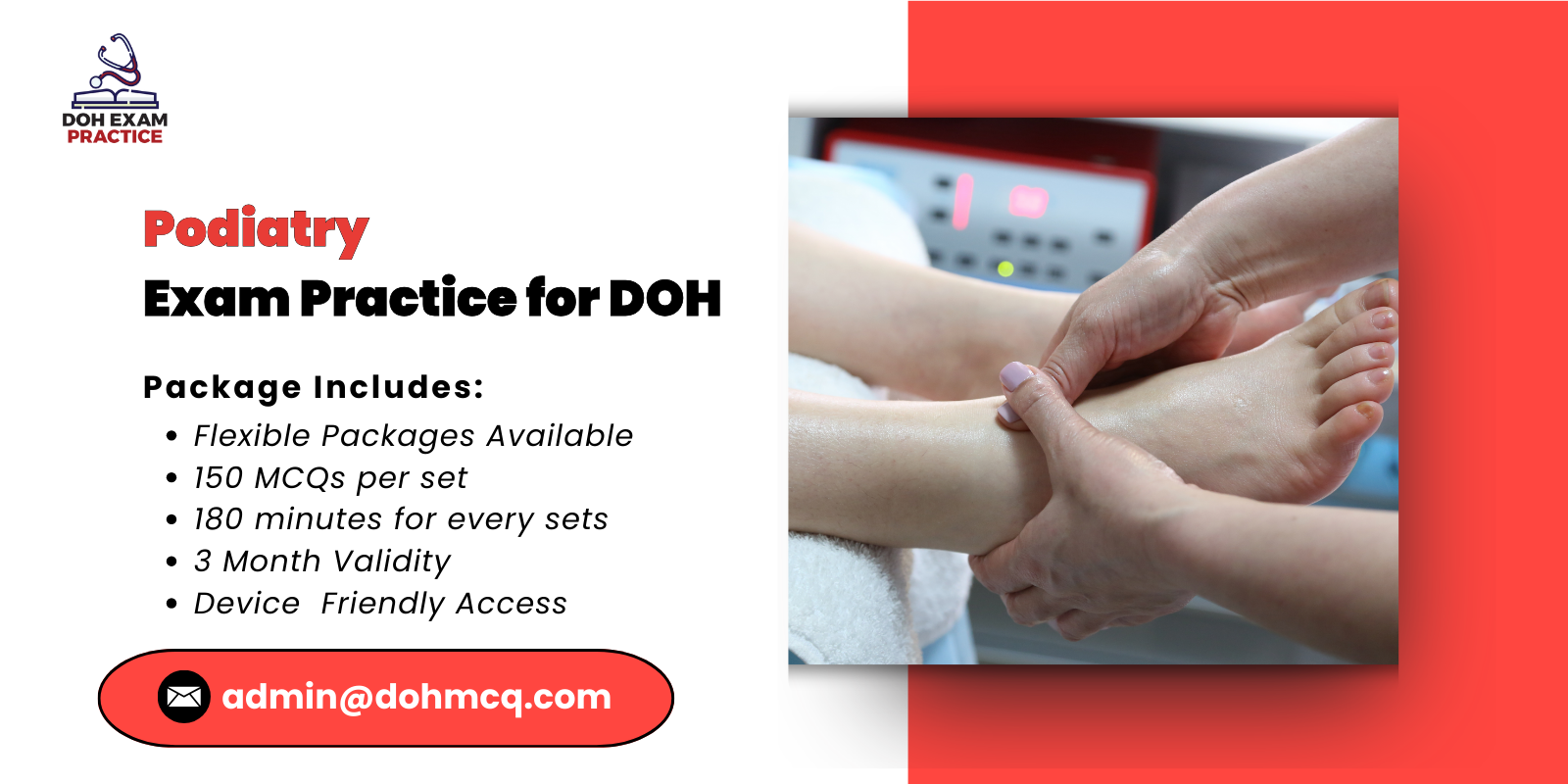 Podiatry Exam Practice for DOH